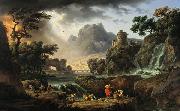 Emile Jean Horace Vernet Mountain Landscape with Approaching Storm Spain oil painting artist